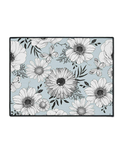 Elegant Floral Executive Area Rug with Enhanced Safety Features