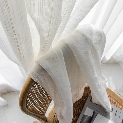 Nordic Linen Curtains Single Panel 1.0m Wide 1.3m High Hemp Polyester Blend