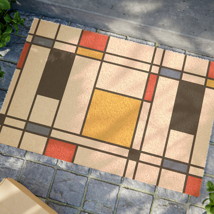 Elite Geometry Personalized Outdoor Doormat - Luxury Welcome Statement