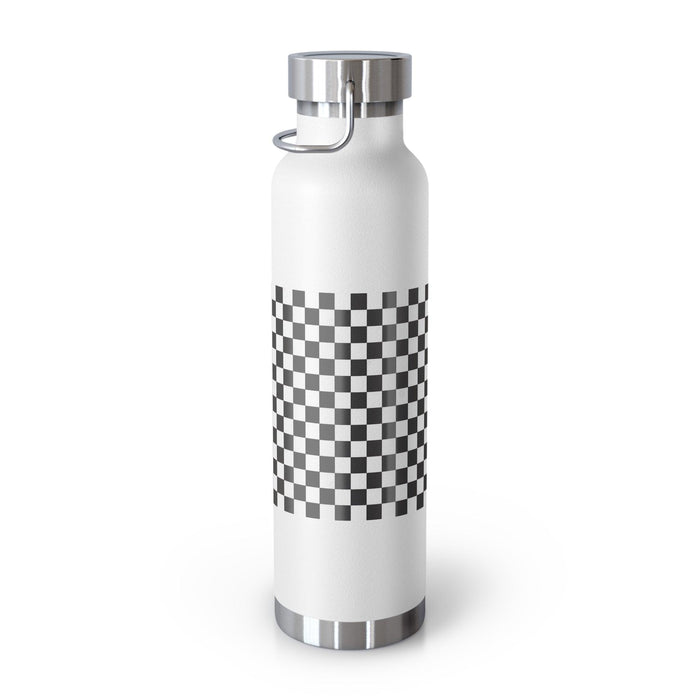 Checked 22 Oz Stainless Steel Vacuum Insulated Wide Mouth Water Bottle