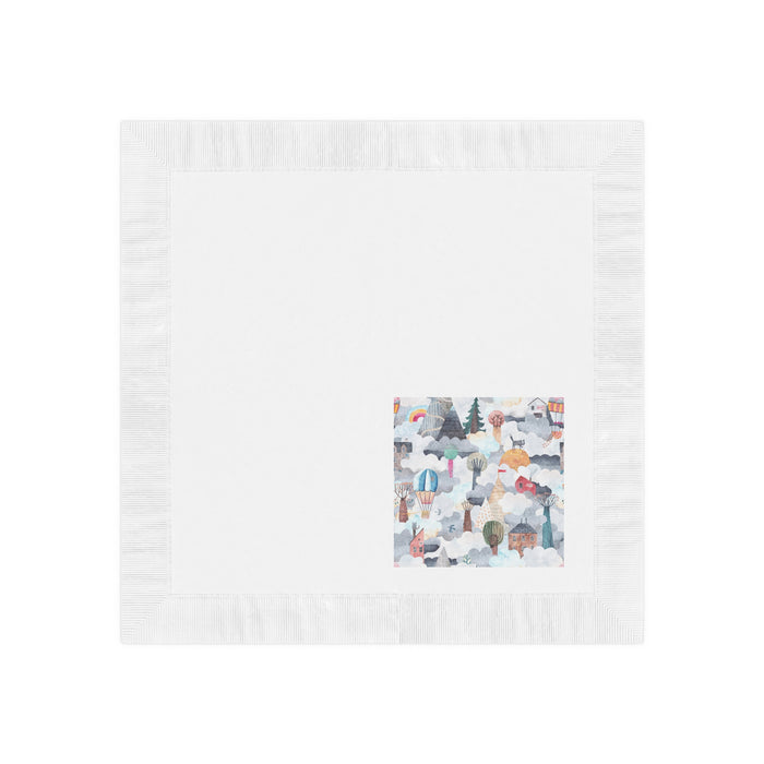 Exclusive Artisanal Touch: White Coined Napkins for Bespoke Celebrations