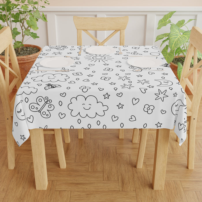 Personalized Square Tablecloth | Elegant 55.1" x 55.1" Polyester Cloth