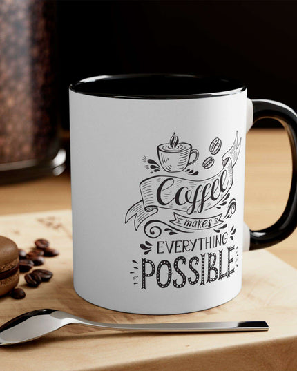 Chic Two-Tone Ceramic Coffee Mug - 11oz for Stylish Sipping