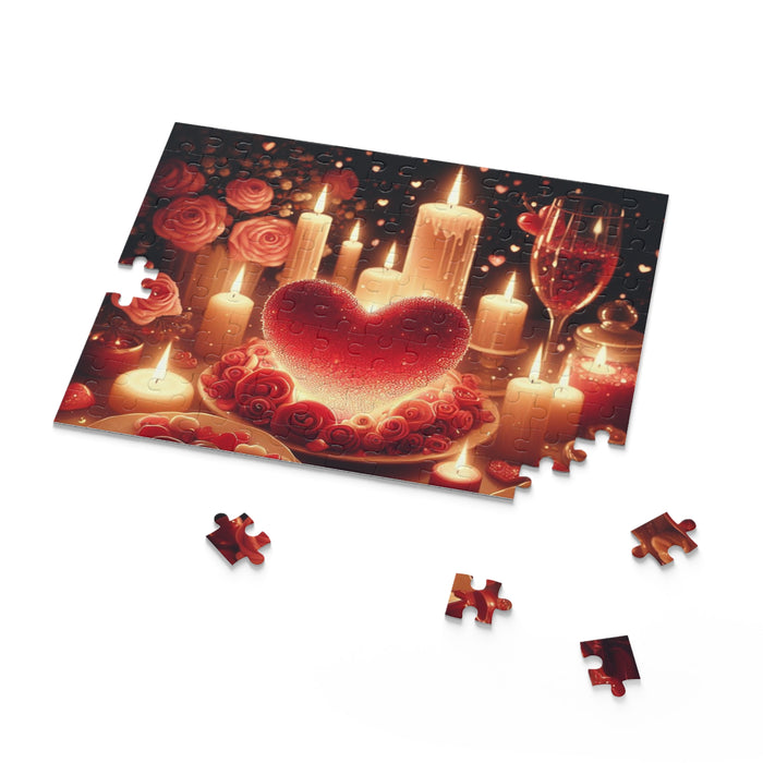 Valentine's Day Delight Jigsaw Puzzle Bundle - Charming 120, 252, 500-Piece Set for Endless Fun