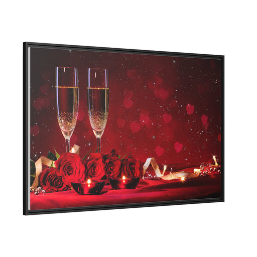 Romantic Valentine Matte Canvas Pinewood Frame