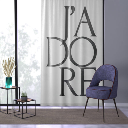J'adore - Quote Window Curtains | Blackout | 50" x 84"
