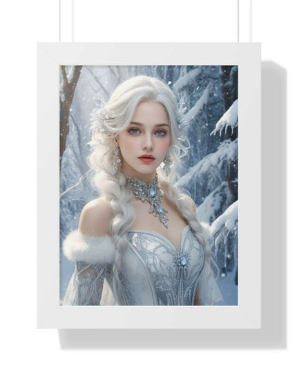 Winter Wonderland Puppy Framed Gaming Art - Sustainable Decor for Your Home