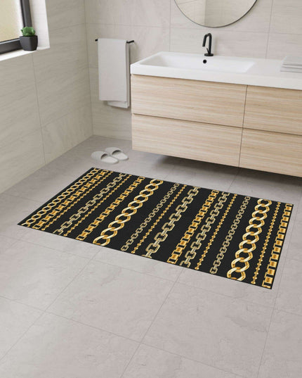 Gilded Links Custom Luxury Floor Rug - Redefine Your Interior Style