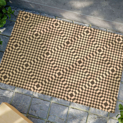 Personalized Geometric Welcome Mat: Enhance Your Home's Entrance with Elegance