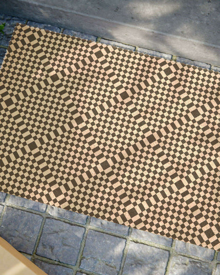 Personalized Geometric Welcome Mat: Enhance Your Home's Entrance with Elegance