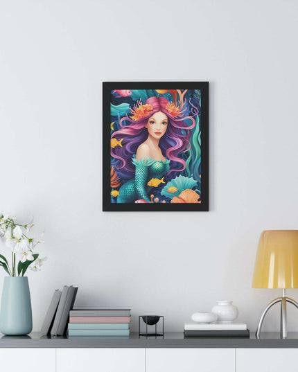 Enchanted Mermaid Retreat Vertical Wall Art - Artisan Designed by Maison d'Elite