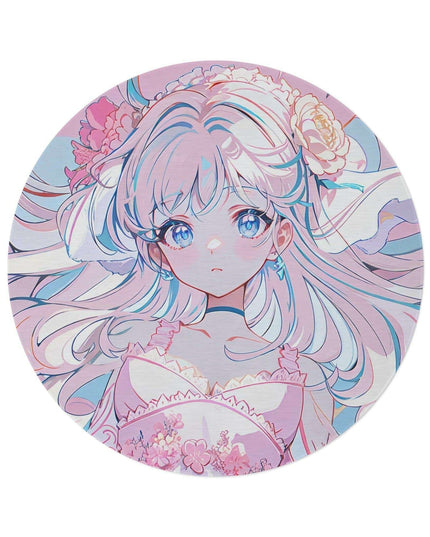 Fantasy Dreams Anime Round Rug - Whimsical Chenille Rug with Vibrant Designs