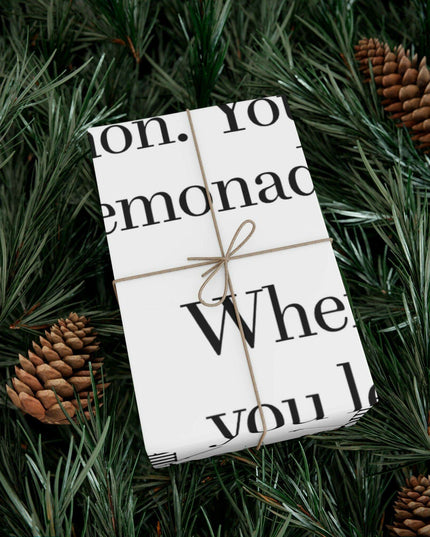 Elegant Lemon-Themed Gift Wrap Paper for Distinctive Presentations