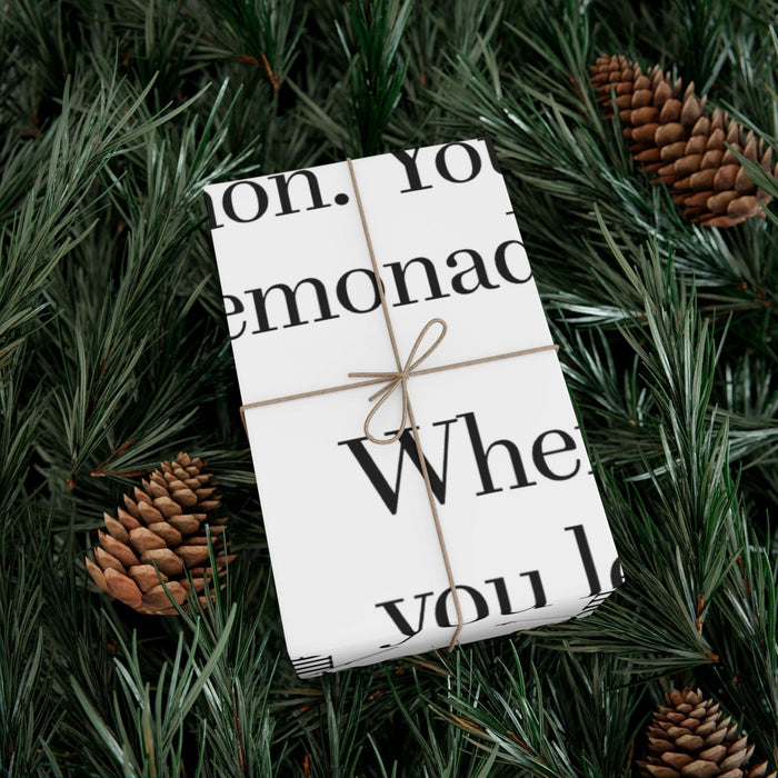Elegant Lemon-Themed Gift Wrap Paper for Distinctive Presentations