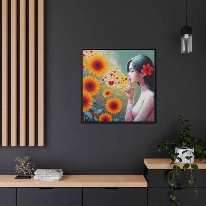 Elegant Asian Beauty Matte Canvas Art Piece