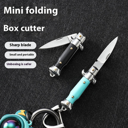 Compact Folding Knife with 440 Stainless Steel Blade and ABS Handle Keychain
