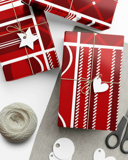 Luxurious Customizable Red Holiday Gift Wrap Set - Elevate Your Present Experience
