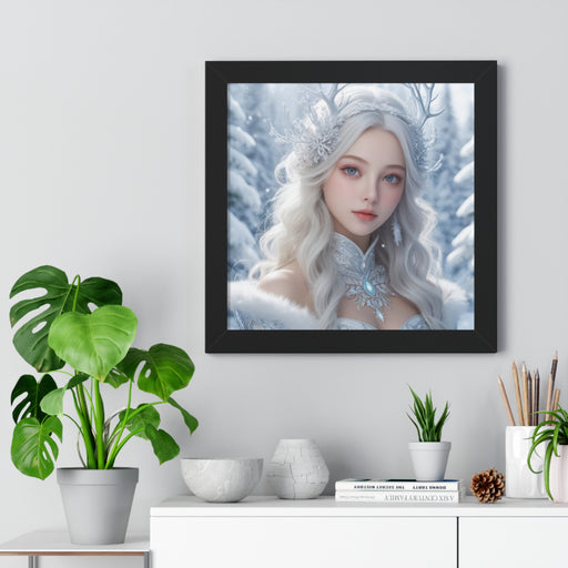Snow white winter Gaming Framed Vertical Poster