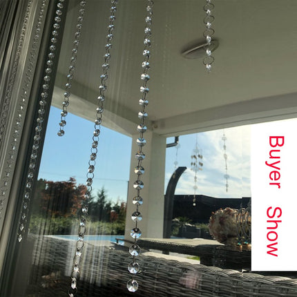 Crystal octagonal bead curtain