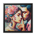 Sophisticated Love - Sustainable Matte Canvas Art in Sleek Black Pinewood Frame