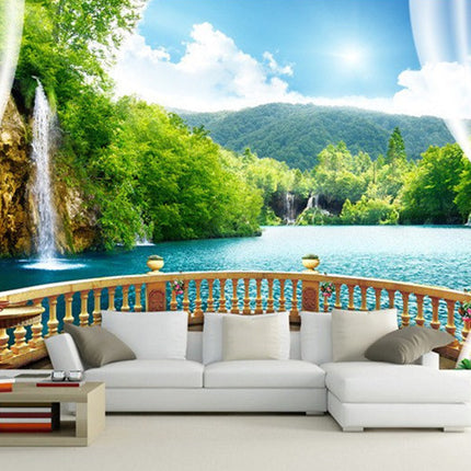 Peekaboo Studio Living Room TV Wallpaper - Elegant Design, Easy Instal