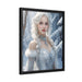 Elegant Snow White Christmas Gaming Matte Canvas with Black Pinewood Frame - Premium Quality Wall Art for Home Décor