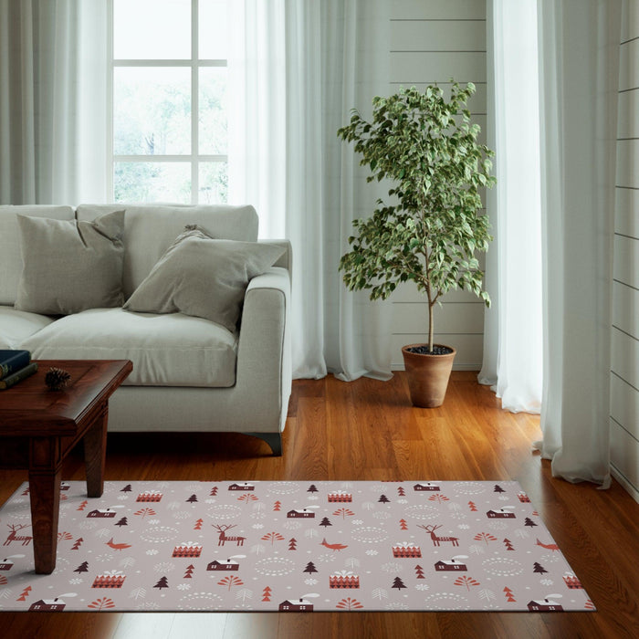 Elevate Your Space with Style & Safety: Personalized Christmas Children's Room Rug - A Plush Addition to Your Home