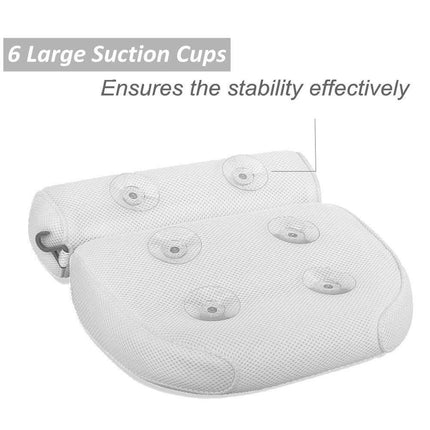 Air Mesh Bath Pillow for Tub, Spa & Jacuzzi – Head, Neck, Shoulder & Back Support