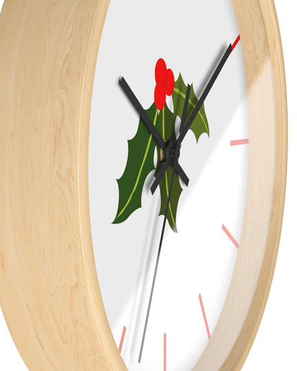 Elegant Artisanal Wooden Wall Clock with Lively Print Design