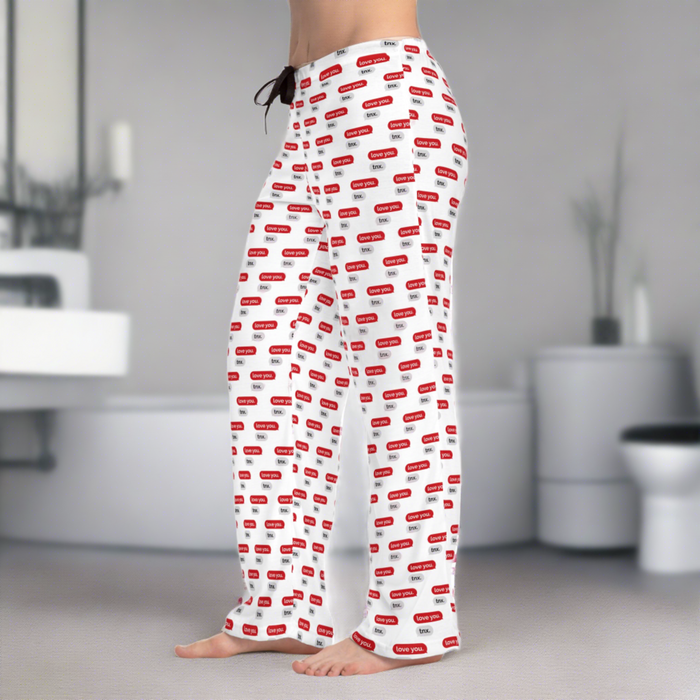 Opulent Love All-Over-Print Women's Pajama Pants - Luxury Loungewear