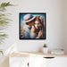 Elegant Valentine Matte Canvas Print Set with Sustainable Pinewood Frame