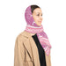 Elegant Pink Floral Sheer Poly Scarf with Airy Print