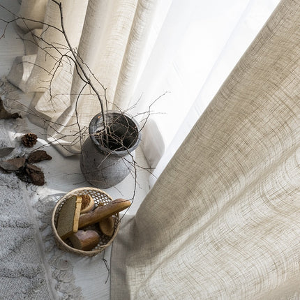 Translucent linen screen curtain