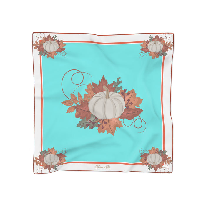 Autumn Leaves Sheer Poly Scarf - Elegant Lightweight Polyester Accessory with Delicate Print