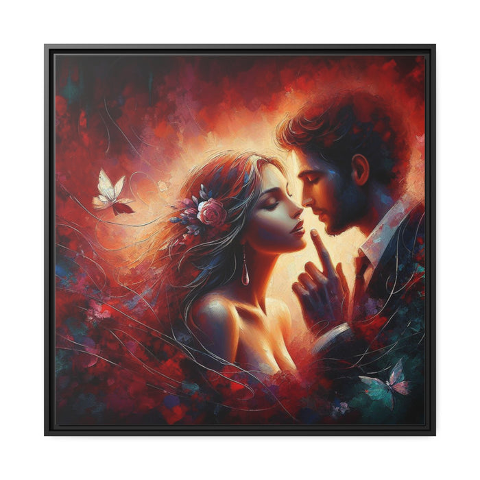 Valentine Romance Matte Canvas Print - Sustainable Pinewood Frame