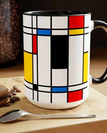 Sophisticated Dual-Tone Ceramic Coffee Cups - Morning Indulgence Series