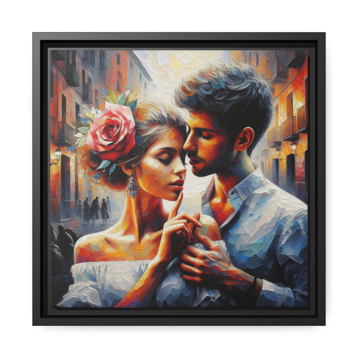 Affectionate Whispers - Elegant Valentine Canvas Art Piece