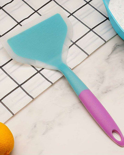 Chic Dual-Tone Silicone Turner - Non-Stick Kitchen Essential for Effortless Cooking and Baking