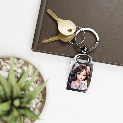 Personalized Swivel Joint Photo Keyring with Elite Design