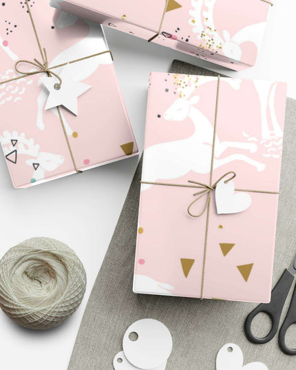 Chic Pink Artisan Gift Wrap Set - Handcrafted in the USA