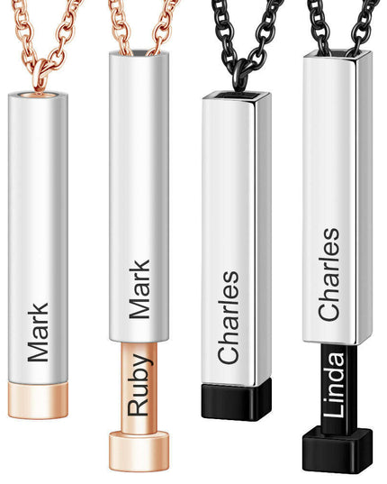 Customize Lovers Name Stainless Steel Necklace Remember Your Most Meaningful Phrase Word