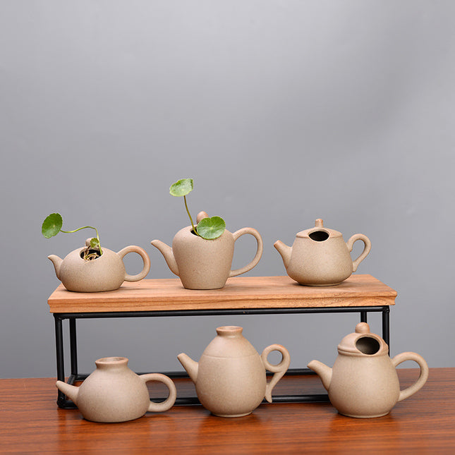 Stoneware Zisha Small Ceramic Vase Desktop Decoration