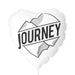 Journey Matte Finish Mylar Balloon Set - 11" Round and Heart-shaped