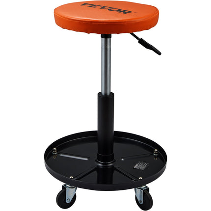 VEVOR Adjustable Rolling Creeper Seat Stool with Tool Tray for Garage