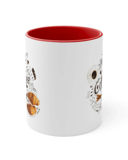 Vibrant Contrast 11oz Ceramic Coffee Mug - Chic Dual-Tone Style