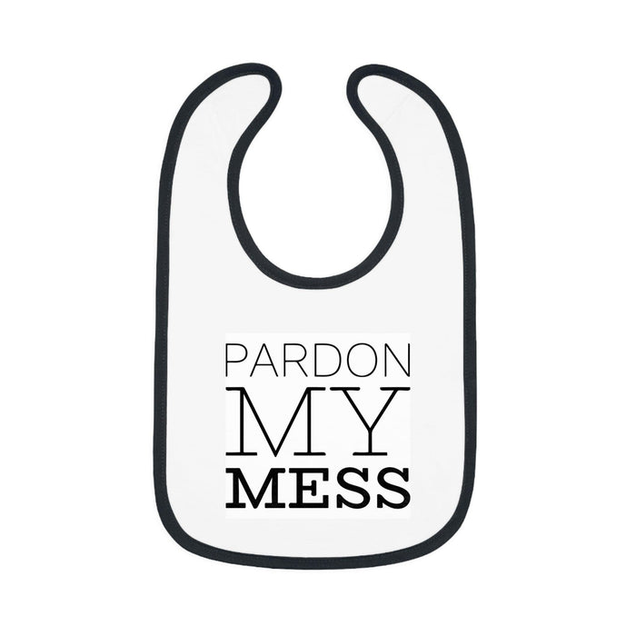 Pardon my mess -  Très Bébé Fleece Baby Bib Printify