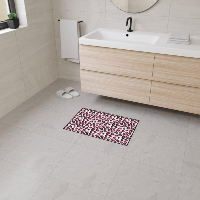 Pink Leopard Durable Floor Mat for Chic Home Enhancement