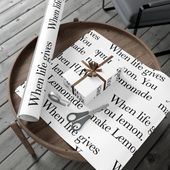 Elegant Lemon-Themed Gift Wrap Paper for Distinctive Presentations
