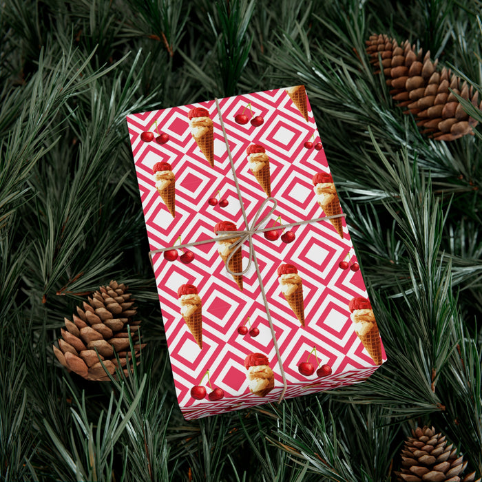 Elevate Your Gift-Giving Experience with Luxe Ice-cream Exquisite Gift Wrap Paper from the USA