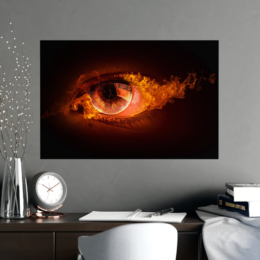 Elegant Fire Eye Matte Posters - Classy Home Decor Prints